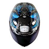 Casco Ls2 Ff808 Dragontige Negro Azul